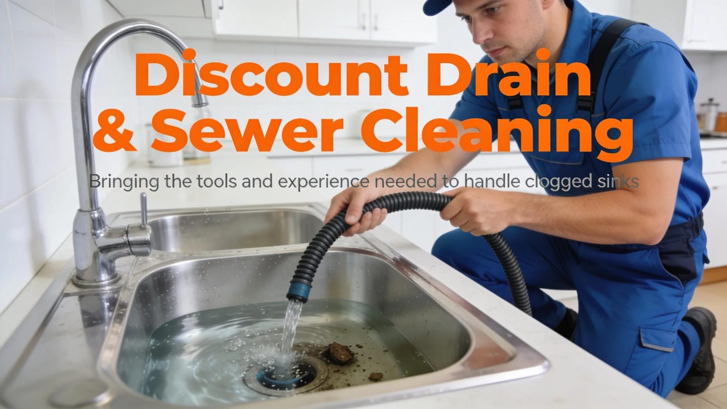 Discount Drain & Sewer Cleaning brings the tools and experience needed to handle clogged sinks