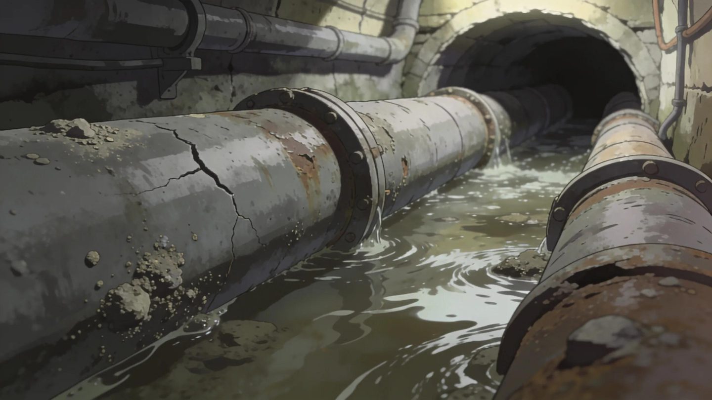 Sewer pipes are built to handle daily wastewater but are not built to last forever