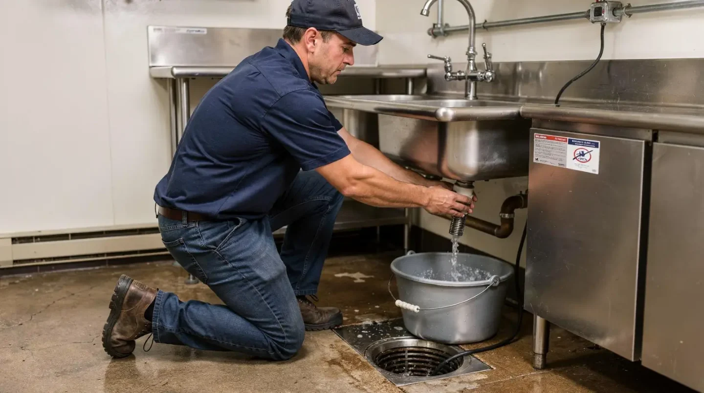 Restaurants generate grease-heavy wastewater that clogs kitchen drains fast, making regular professional line clearing part
