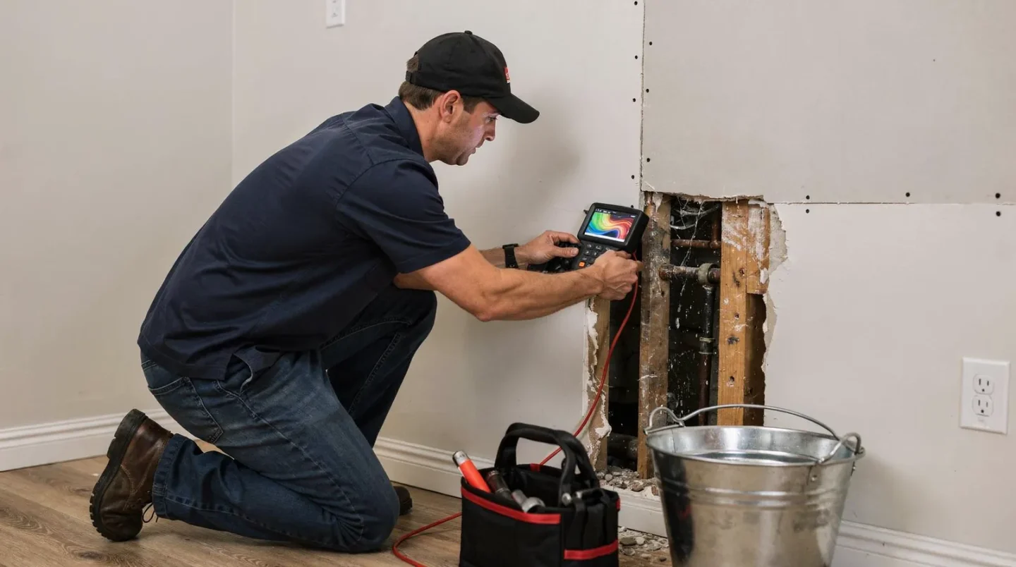Advanced plumbing leak detection technology can locate leaks in walls, ceilings, slabs, and underground water